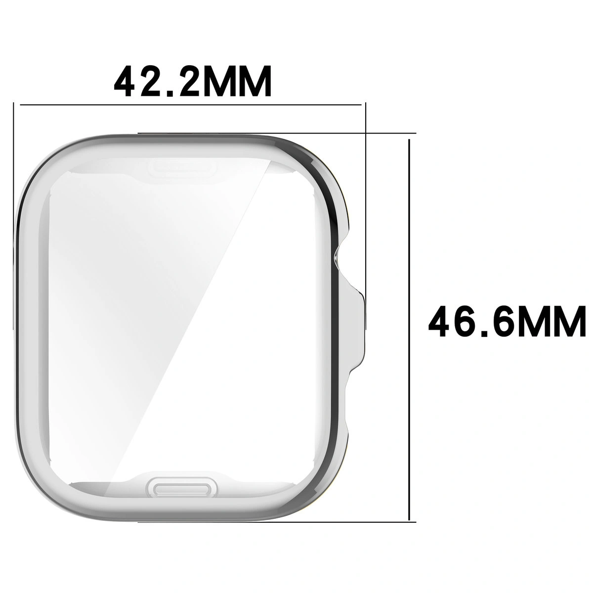 Wymiary obudowy Bizon Case Watch Felipe dla Huawei Watch Fit 4 Pro